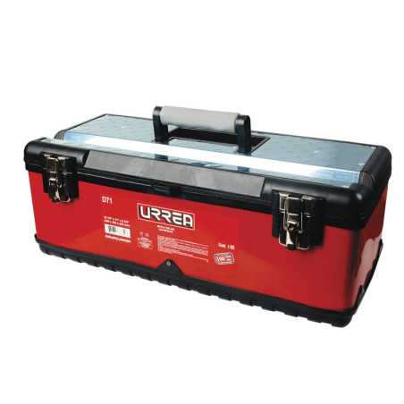 D71 Caja portaherramientas metálica-plástica 23" x 11" x 8" Urrea