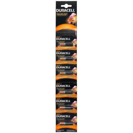 MN2400B1 Tira de pilas alcalinas Duracell® "AAA" 6 piezas Surtek
