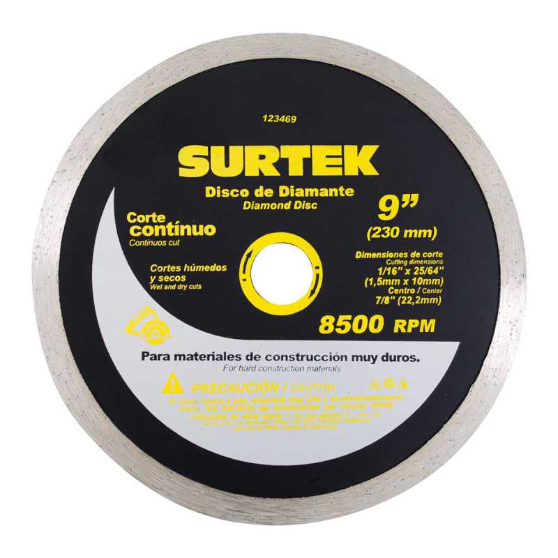 123460 Disco de diamante continuo 4-1/2" Surtek