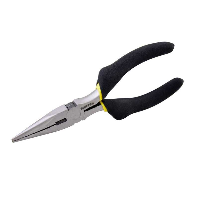 927 Pinza para electricista con mango rubber grip de 7" punta larga Surtek