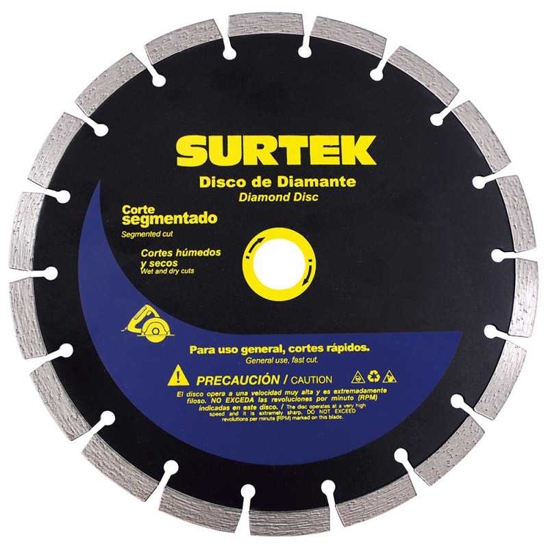 123471 Disco de diamante segmentado 4" Surtek