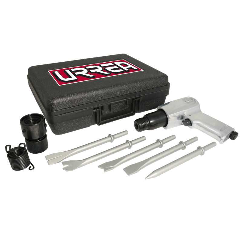 UP711K Juego de martillo neumático y accesorios 7 piezas Urrea UP711K Juego de martillo neumático y accesorios 7 piezas Urrea