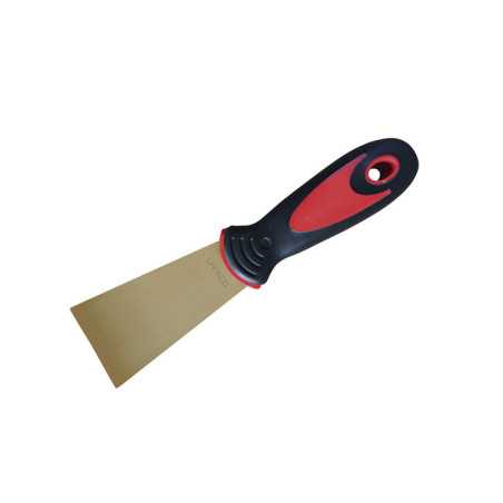 UH654 Espátula de bronce-aluminio antichispa con mango bimaterial 4" x 3-1/2" Urrea