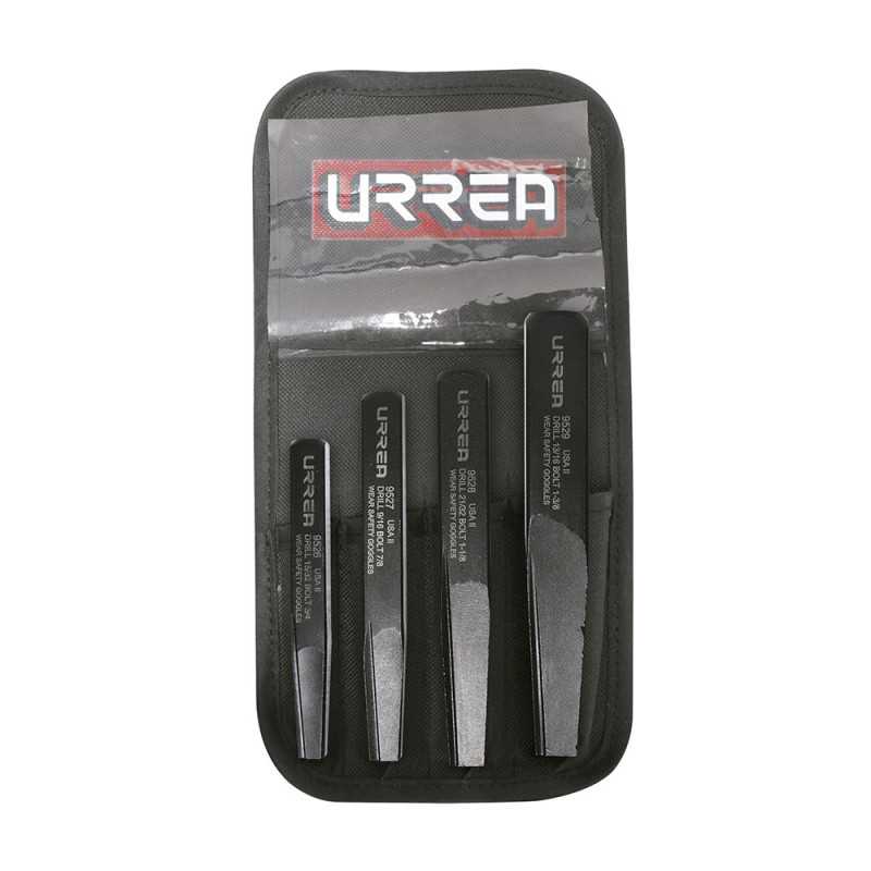 9501A Juego de extractor rectos para tornillos y tubo 4 piezas Urrea 9501A Juego de extractor rectos para tornillos y tubo 4 piezas Urrea