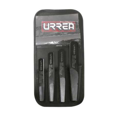 9501A Juego de extractor rectos para tornillos y tubo 4 piezas Urrea