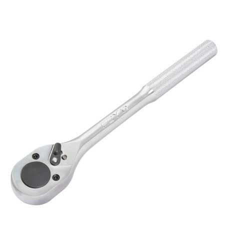 140446 Matraca reversible para dado cuadro de 1/2" cabeza tipo pera mango moleteado Foy