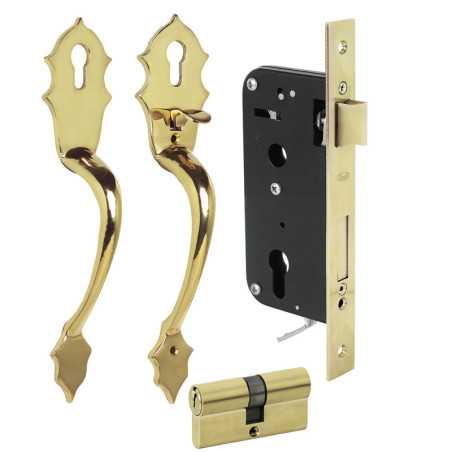 L119ELB Conjunto Classic función doble latón brillante llave estándar Lock
