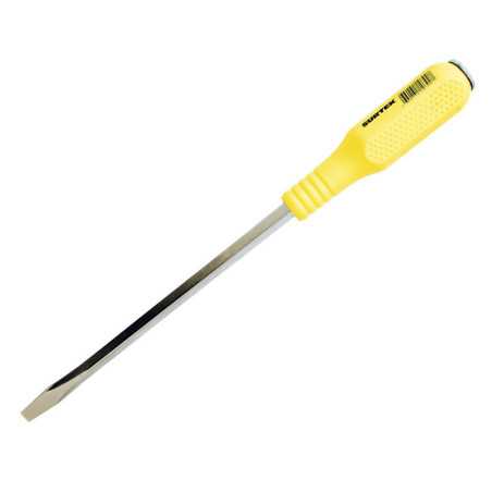 D403G Destornillador con mango amarillo de golpe punta plana 3/16" x 3" Surtek