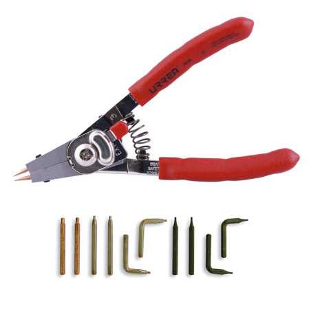 382 Pinza para anillos de retención con puntas intercambiables 11 piezas Urrea