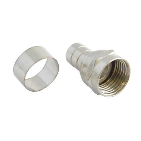 153201 Conector para cable coaxial RG6 tipo campana 4 piezas Surtek