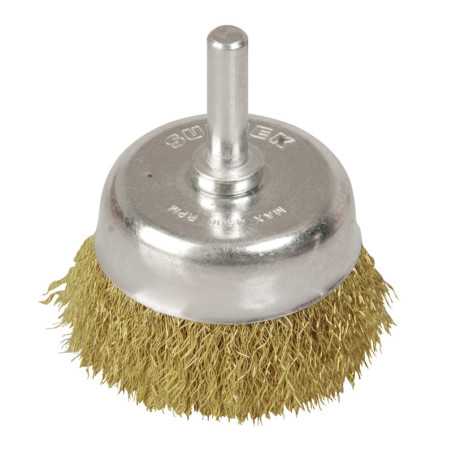C575 Carda copa ondulada alambre delgado 3/4" x 0.30 mm con zanco 1/4" Surtek