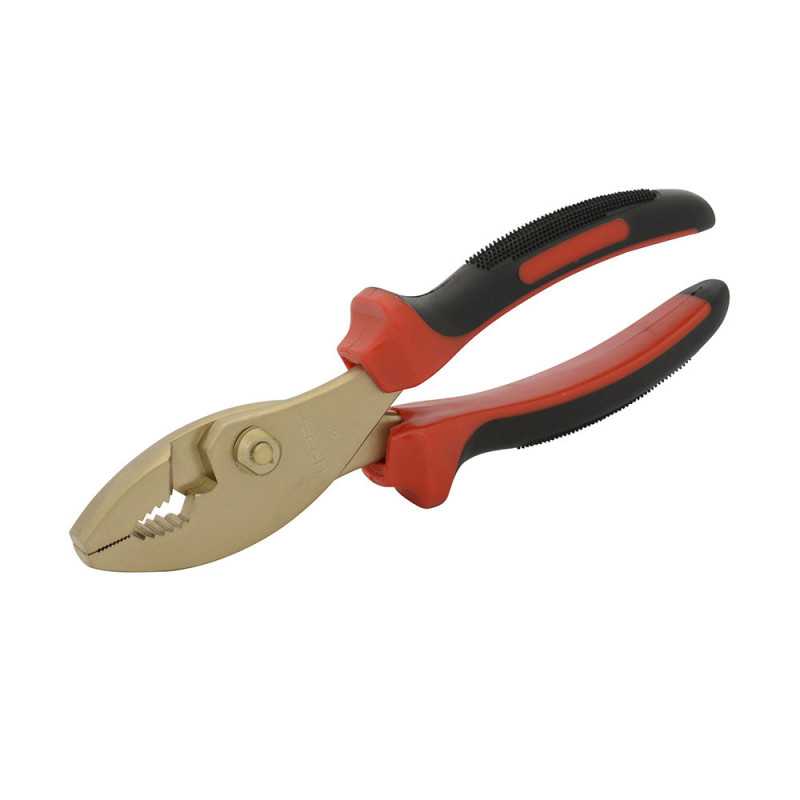 UH278 Pinza de bronce-aluminio antichispa con mango bimaterial 8" para mecánico Urrea