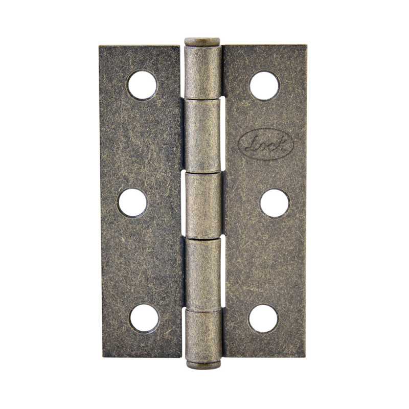 LBA15LA Bisagra alargada de acero latón antiguo 1" x 1.06" Lock