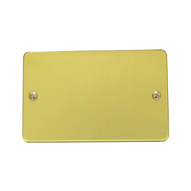 136610 Placa ciega de aluminio línea estándar color oro Surtek