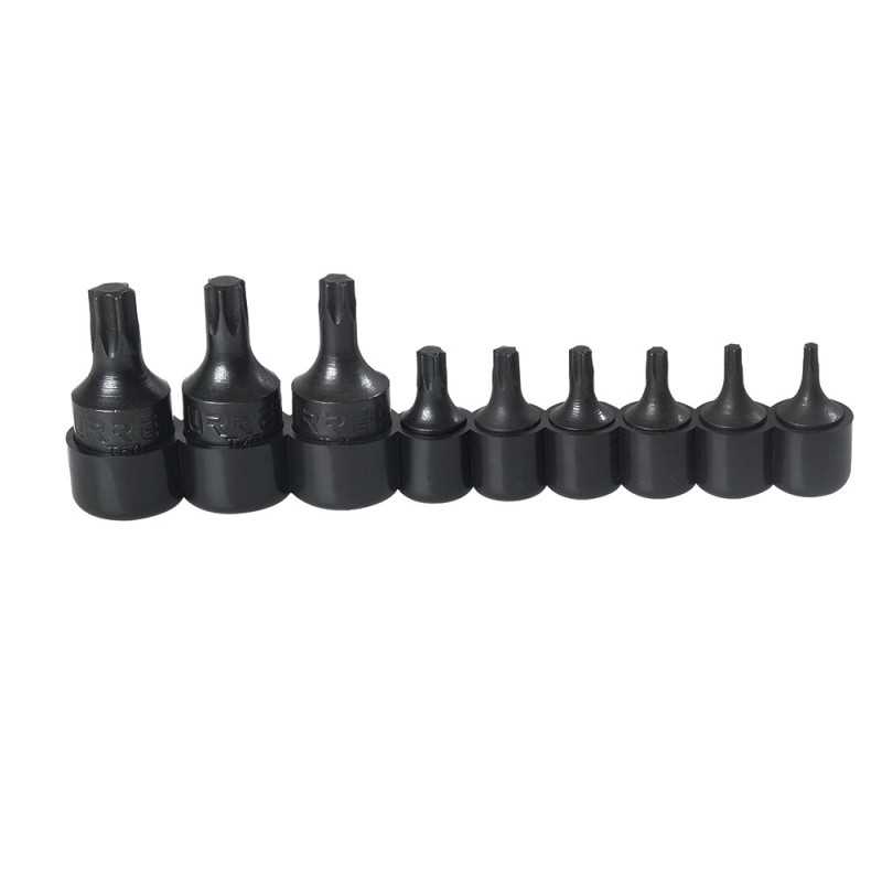 4752W Juego de dados con punta torx cuadro de 1/4" y 3/8" 9 piezas Urrea