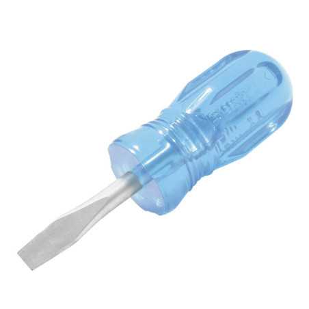D352 Destornillador con mango azul punta plana tipo trompo 1/4" x 1-1/2" Surtek