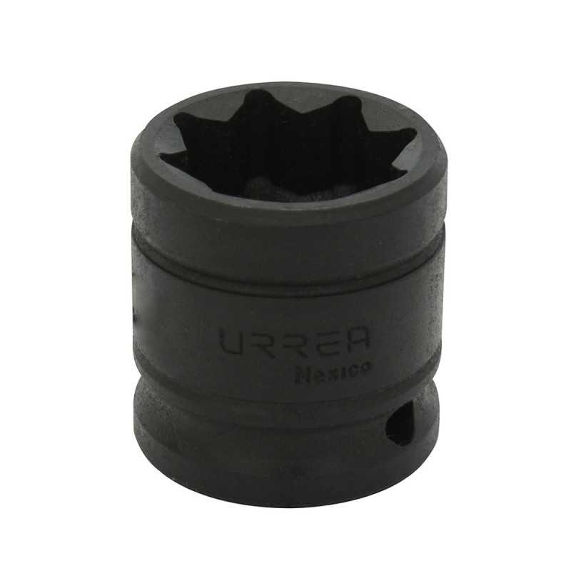 7434S Dado de impacto cuadro de 1/2" 8 puntas en pulgadas 1-1/16" Urrea