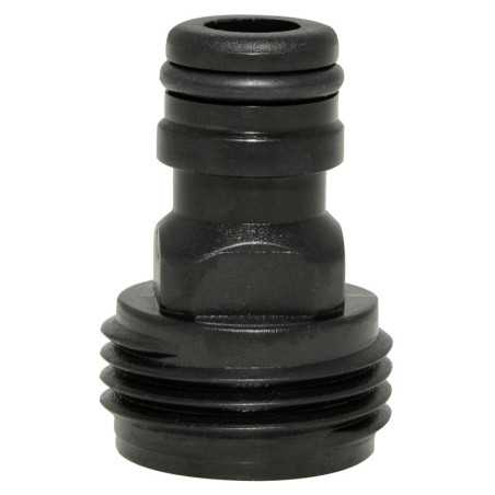 130384 Conector para manguera de riego con sistema click 3/4" macho Surtek