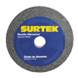 C549 Carda circular ondulada alambre fino 4" x 0.17 mm con zanco 1/4" Surtek