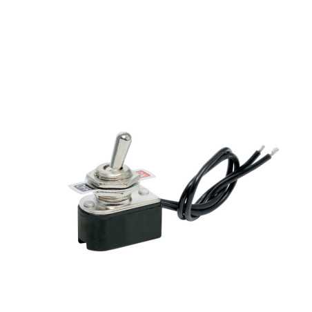 136555 Apagador de palanca metal con cable de 14 cm 6 A color blanco Surtek