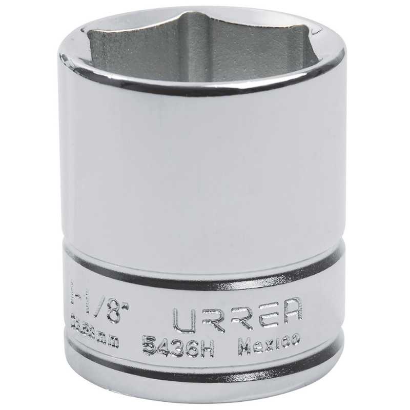 5436H Dado cuadro de 1/2" 6 puntas en pulgadas 1-1/8" Urrea