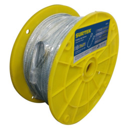 CA122 Cable de acero con guardacabo 1/16" x 152 m construcción de 7 x 7 Surtek