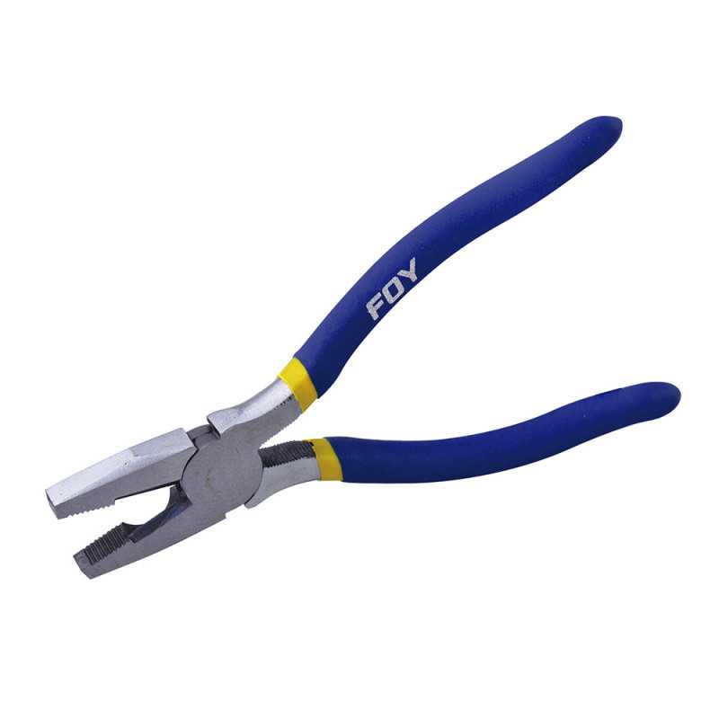 142032 Pinza para electricista con mango con doble plastisol de 8" corte lateral Foy