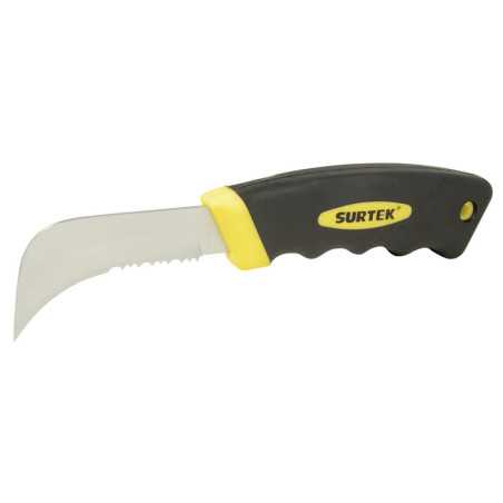 120127 Cuchillo de acero inoxidables con mango bimaterial de 8" para linóleo Surtek