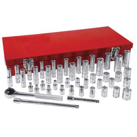 4700A Juego de dados y accesorios cuadro de 1/4" combinado 44 piezas Urrea