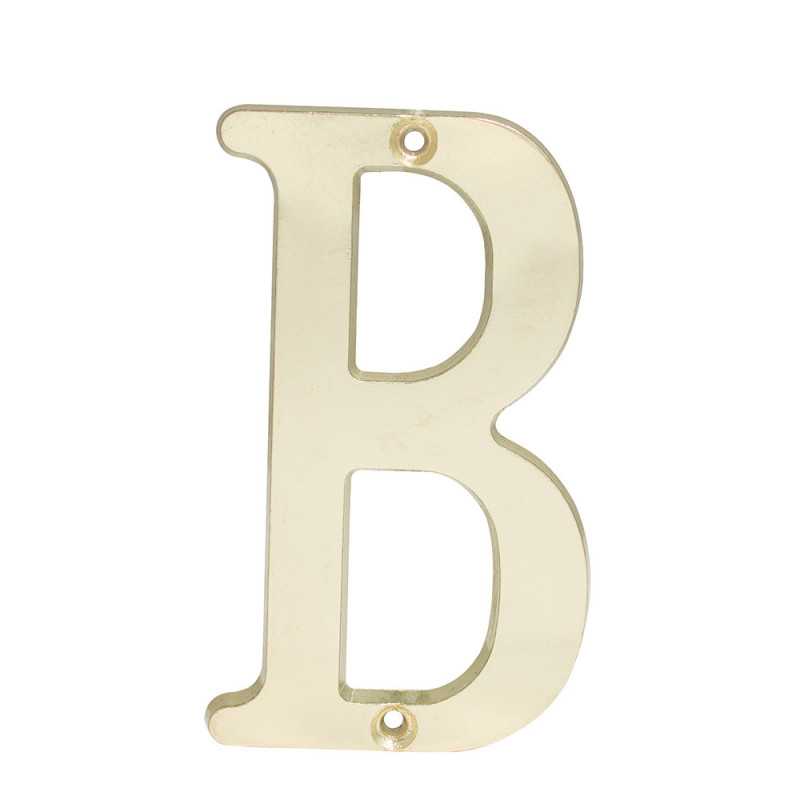 L701BLB Letra B slim 4" latón brillante Lock L701BLB Letra B slim 4" latón brillante Lock