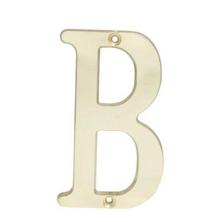 L701BLB Letra B slim 4" latón brillante Lock