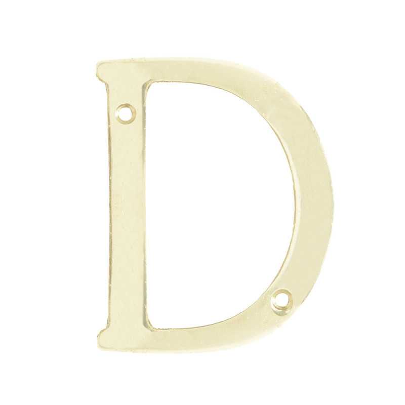L701DLB Letra D slim 4" latón brillante Lock L701DLB Letra D slim 4" latón brillante Lock