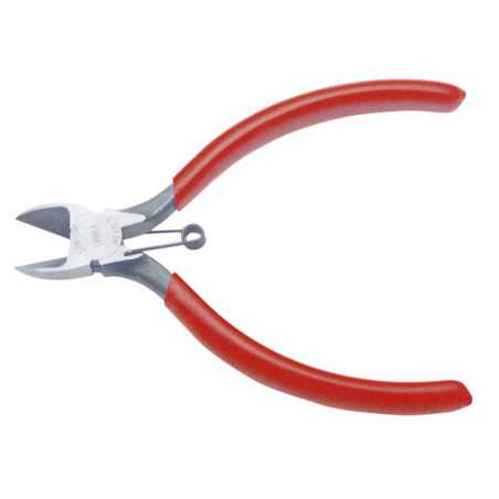 204GR Pinza para electricista con mango rubber grip de 4-3/16" corte diagonal con resorte Urrea