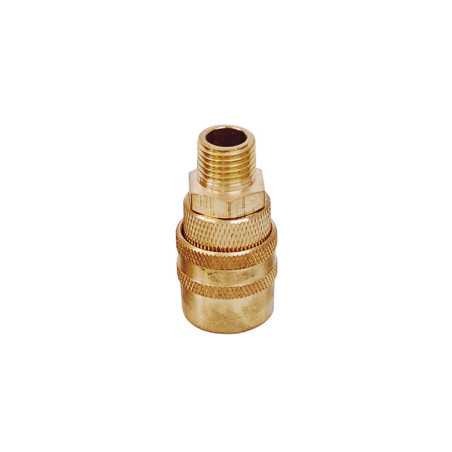 108124 Cople de bronce de conexión rápida 1/4" NPT macho Surtek