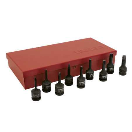 72900W Juego de dados de impacto con punta Torx cuadro de 3/8" 9 piezas Urrea