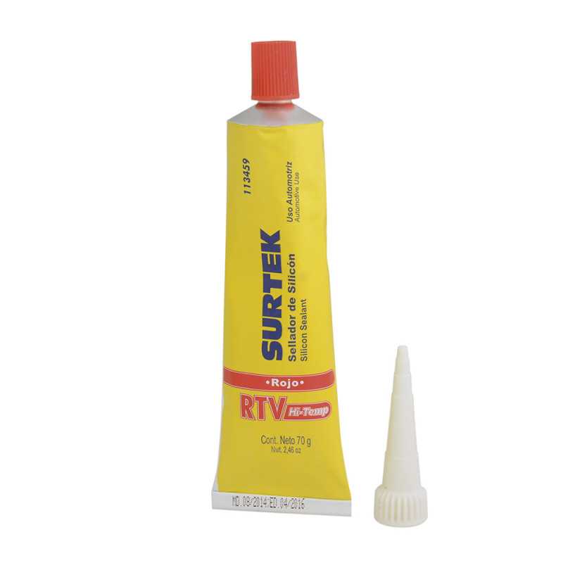 113459 Silicón para alta temperatura color rojo en tubo 70 gr Surtek