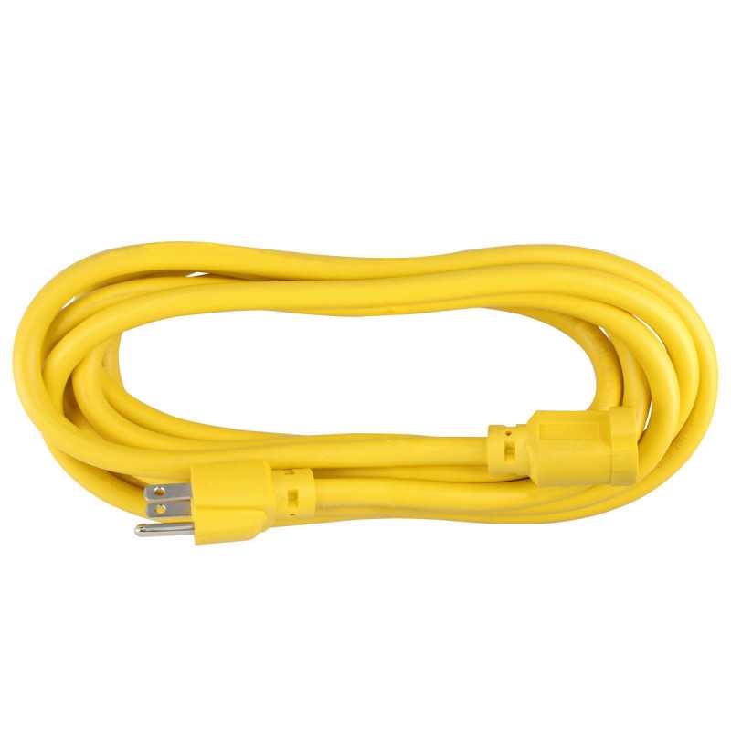 Extensión eléctrica uso extra rudo aterrizada color amarillo, 10 m Surtek