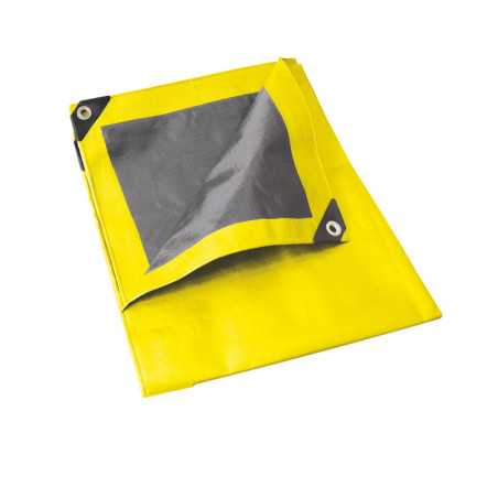 Lona de polietileno color amarillo con fondo plata, 5 x 6 m Foy