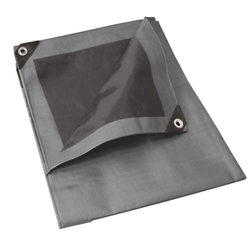 Lona de polietileno reforzada color gris, 6 x 6 m Surtek Lona de polietileno reforzada color gris, 6 x 6 m Surtek