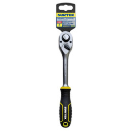 Matraca reversible con mango bimaterial, quick release, para dado cuadro de 3/8" Surtek