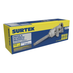Pistola de impacto neumática cuadro de 1" 1,920 Ft-lb con extensión 9" sistema twin hammer Surtek