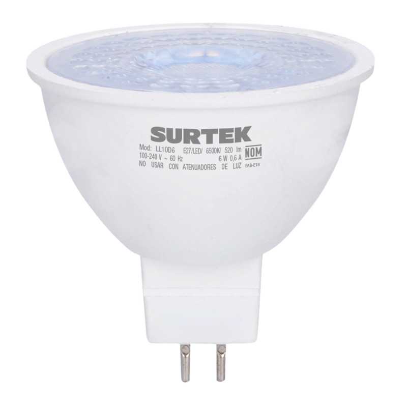 Lámpara de LED tipo GU5.3, 6 W luz cálida Surtek Lámpara de LED tipo GU5.3, 6 W luz cálida Surtek
