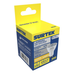 Lámpara de LED tipo GU10, 4 W luz cálida Surtek