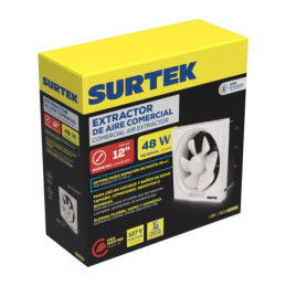 Extractor  de aire comercial 10", 30m2 de alcance, 31 w, 1000 m3/h, 60 dB Surtek