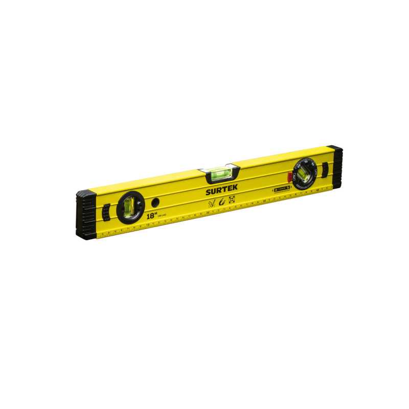 Nivel magnético anti-impacto de aluminio 18" Surtek Nivel magnético anti-impacto de aluminio 18" Surtek
