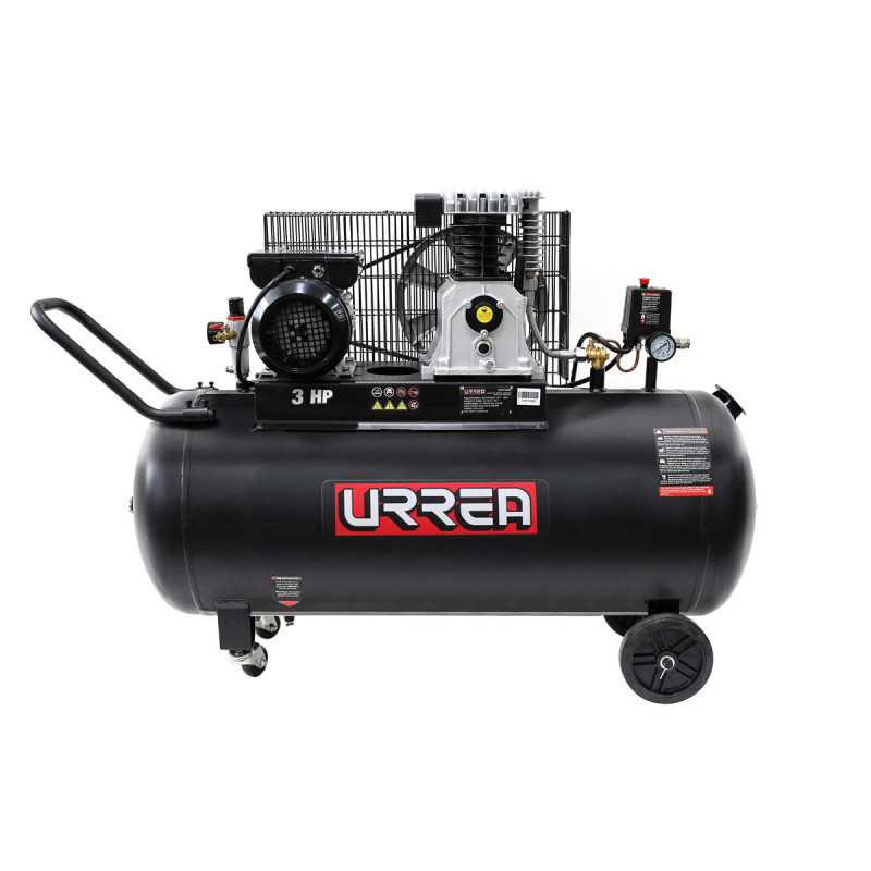 Compresor de aire eléctrico lubricado 200L, 3HP, 127V Urrea Compresor de aire eléctrico lubricado 200L, 3HP, 127V Urrea