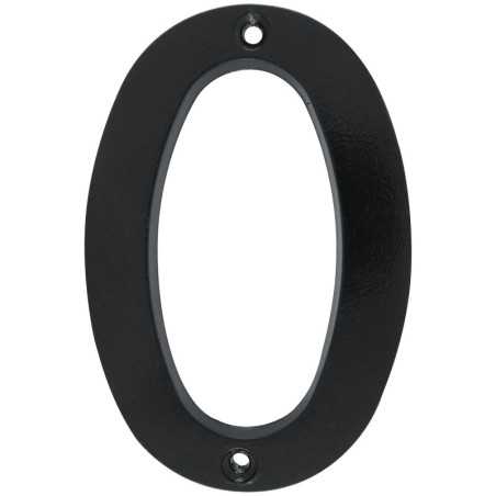 Número 0 slim 4" negro Lock