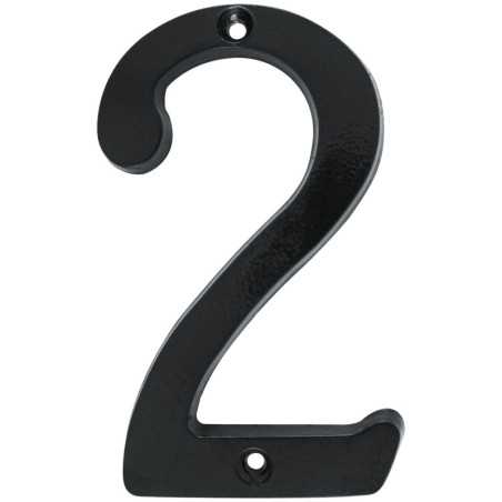Número 2 slim 4" negro Lock
