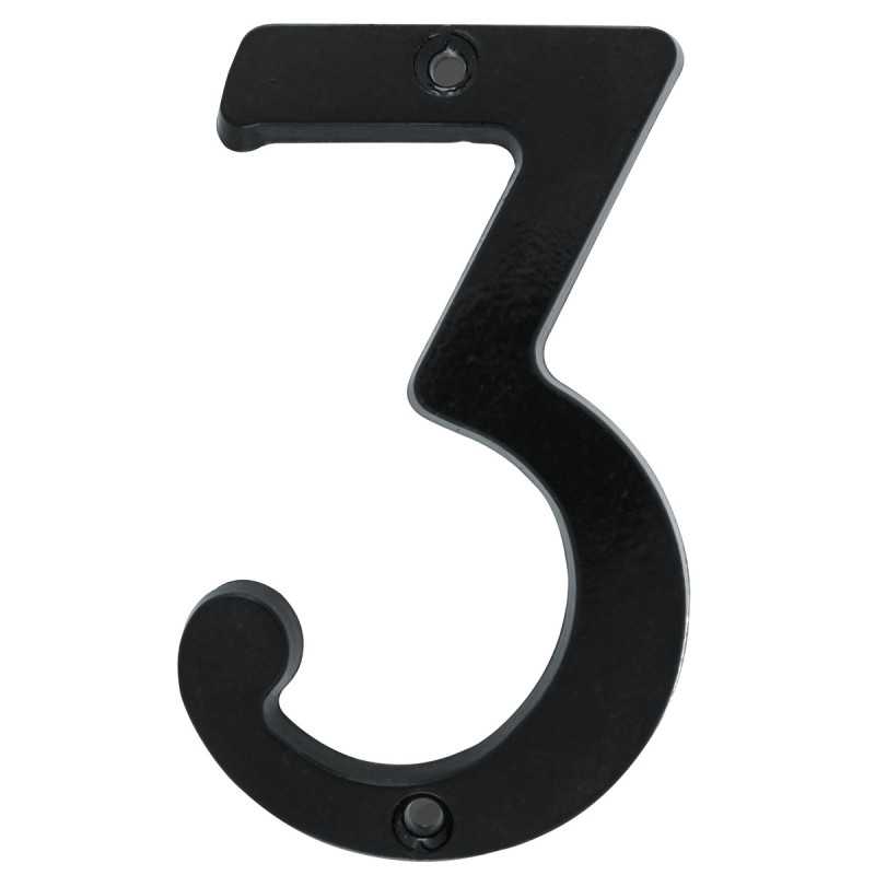 Número 3 slim 4" negro Lock Número 3 slim 4" negro Lock
