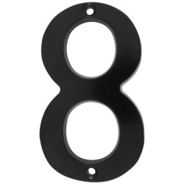 Número 7 slim 4" negro Lock